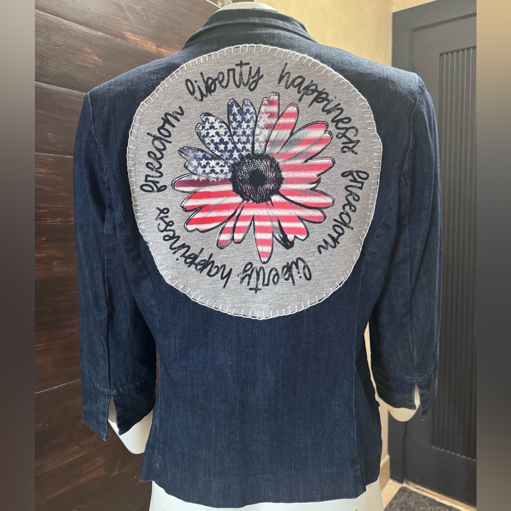 Red, White, and Blue Blazer Jacket - Bold & Stylish